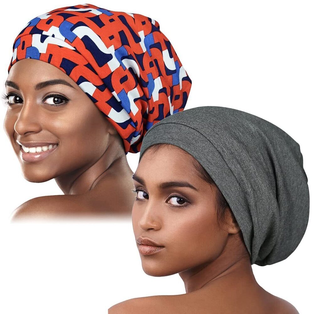 2298 Beanie, Orange Blue+Gray, one Size fits Most